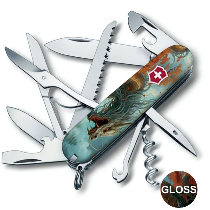 Складаний ніж Victorinox HUNTSMAN ZODIAC Бойовий дракон 1.3713.7.Z3230p Фото 2